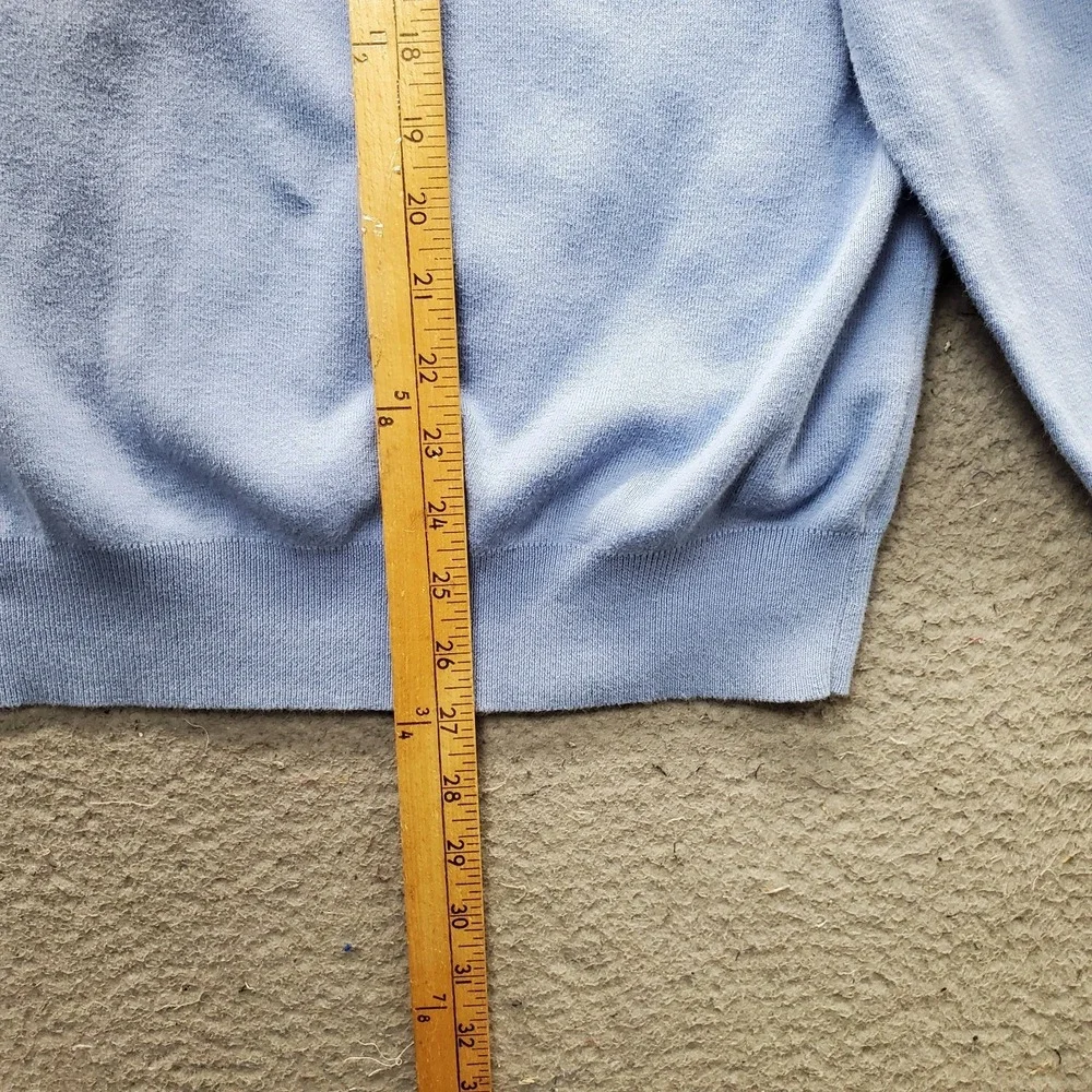 Polo by Ralph Lauren Sweater Mens XXL Blue Pony Logo Pima Cotton V-Neck Pullover
